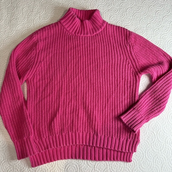 Vibrant Pink Knit Crew Neck Sweater 100% cotton - Picture 4 of 9
